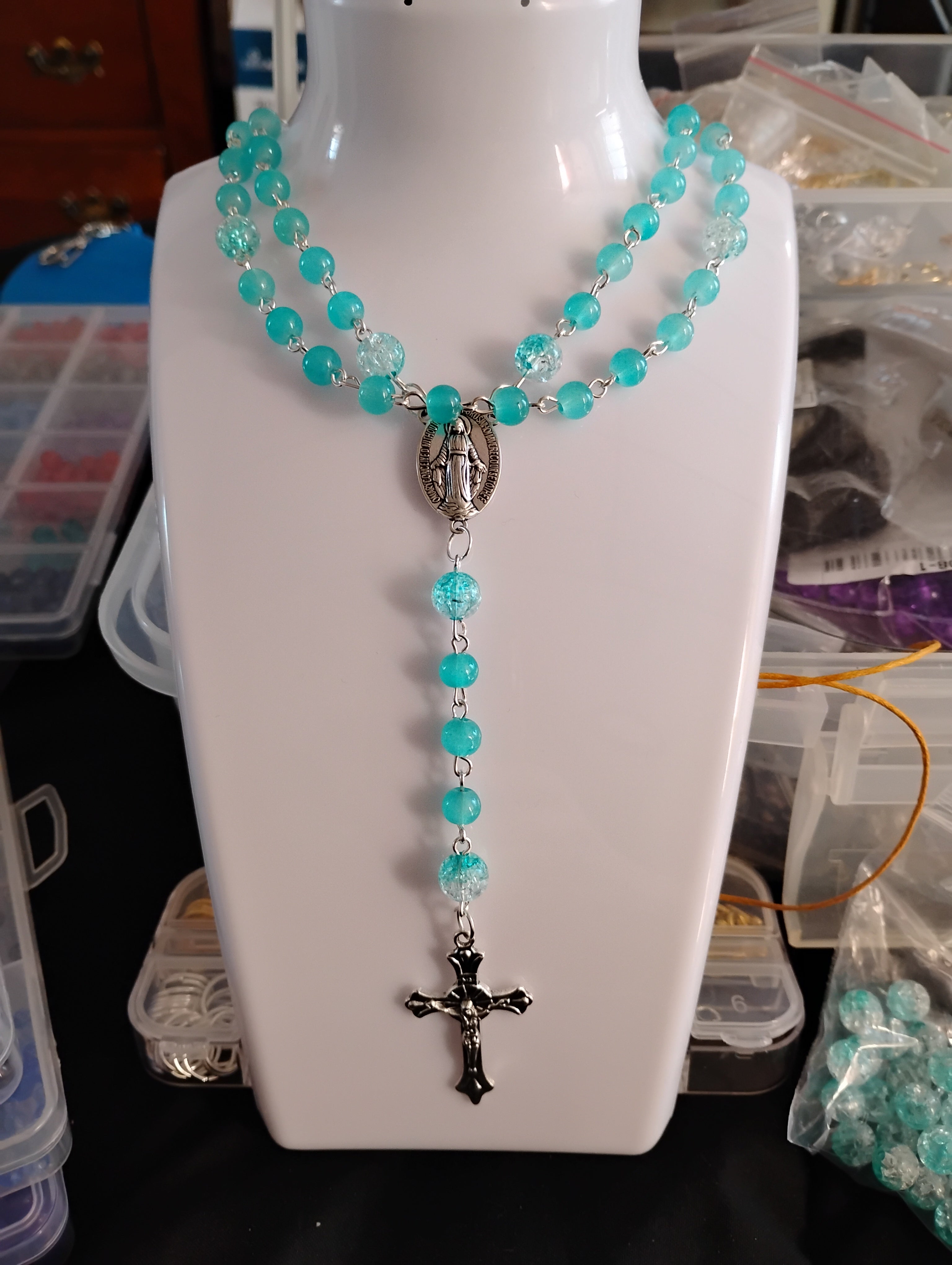 Glass beaded rosary