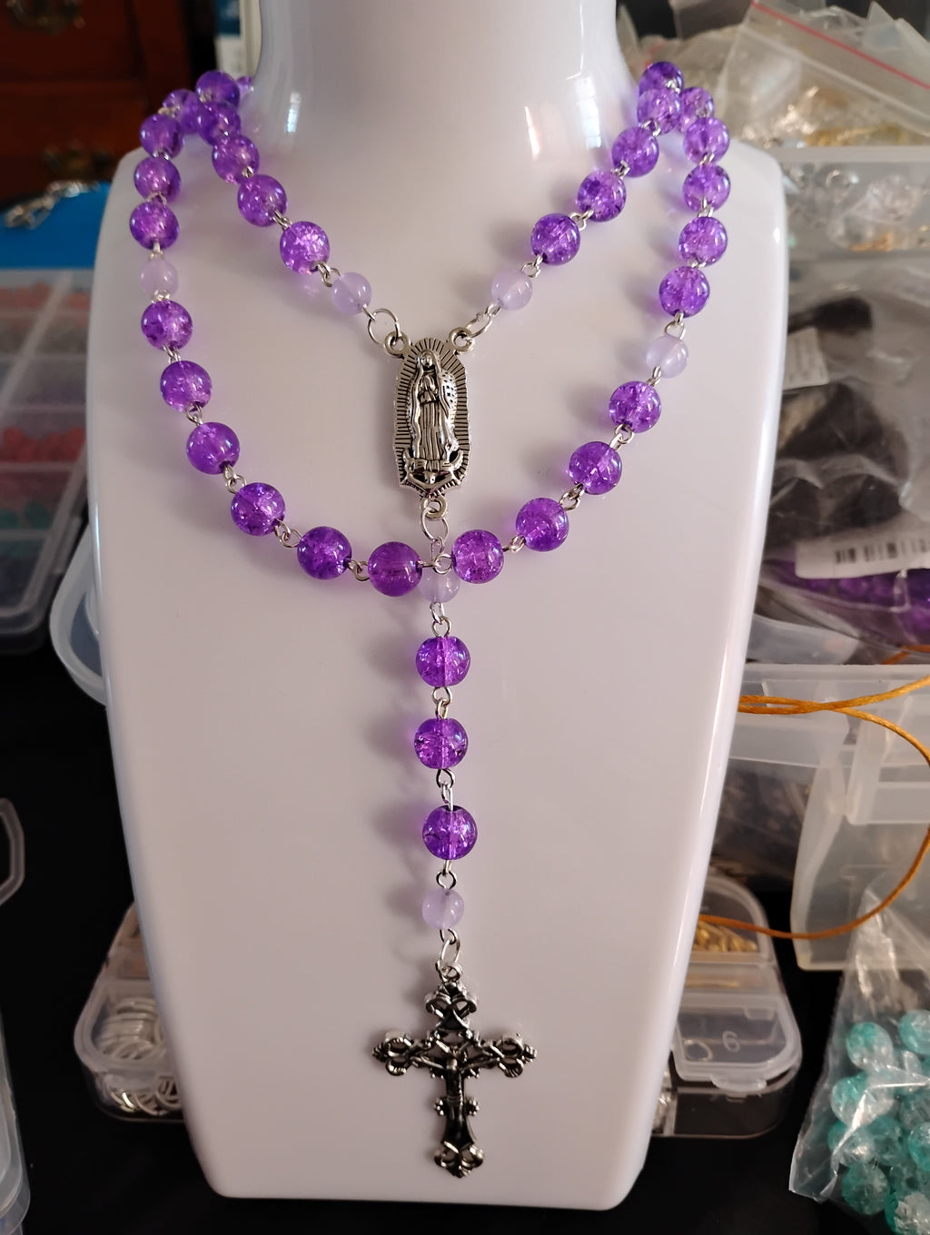 Glass beaded rosary